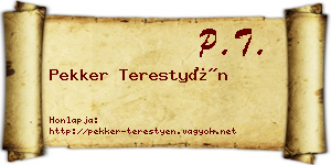 Pekker Terestyén névjegykártya